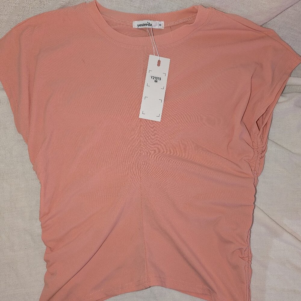 Drawstring Ruched Side Sleeveless Top